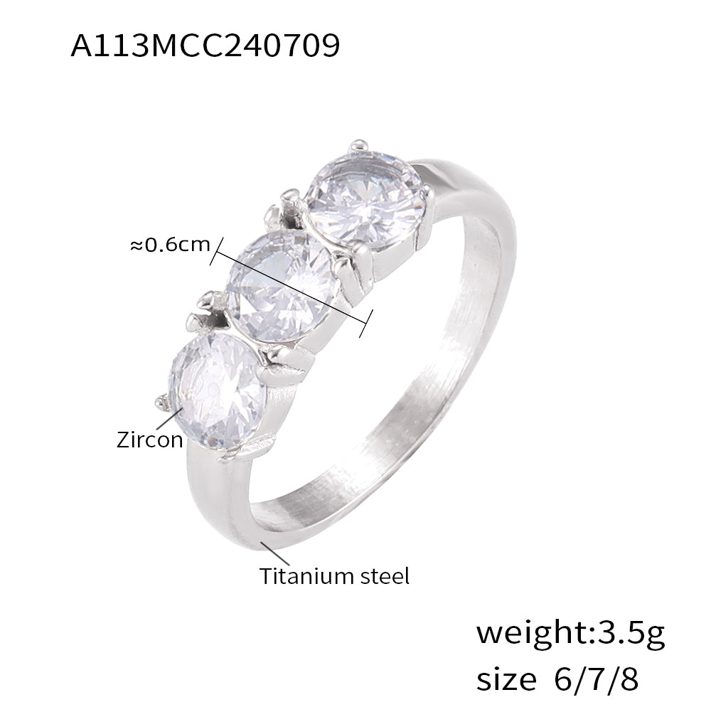 Stylish design with zircon gemstones