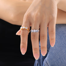 316L Stainless Steel 18K PVD Gold Triple Zircon Ring made with 316L stainless steel and 18K PVD gold finish for wholesale jewelry buyers - image 7