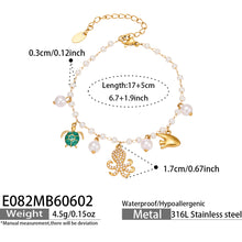 316L Stainless Steel 18K PVD Gold Turtle Pearl Bracelet made with 316L stainless steel and 18K PVD gold finish for wholesale jewelry buyers - image 19
