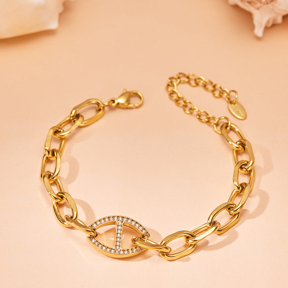 316L Stainless Steel 18K PVD Gold Turtle Pearl Bracelet made with 316L stainless steel and 18K PVD gold finish for wholesale jewelry buyers - image 4