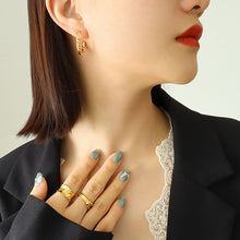 316L Stainless Steel Twisted C-Hoop Earrings - Image 6