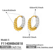 316L Stainless Steel 18K PVD Gold Twisted Hoop Earrings made with 316L stainless steel and 18K PVD gold finish for wholesale jewelry buyers - image 10