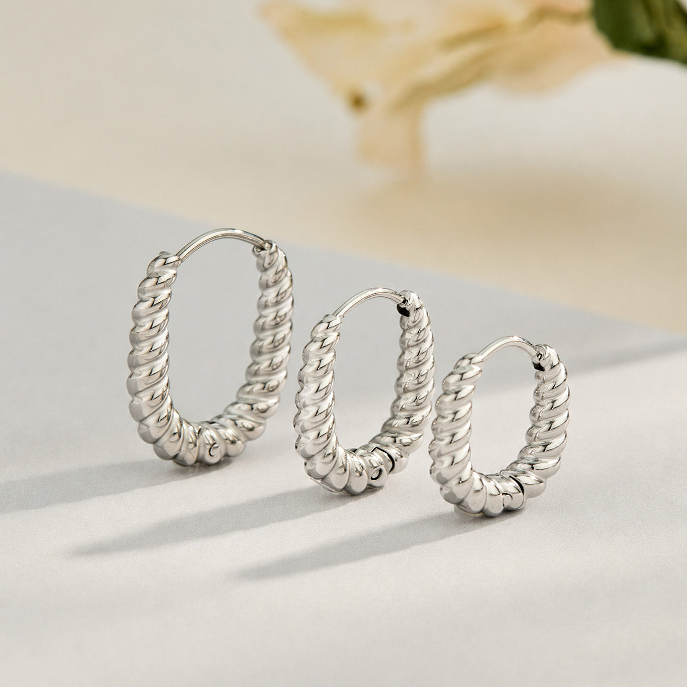 316L Stainless Steel 18K PVD Gold Twisted Hoop Earrings made with 316L stainless steel and 18K PVD gold finish for wholesale jewelry buyers - image 16