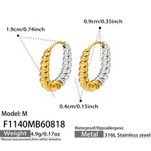 316L Stainless Steel 18K PVD Gold Twisted Hoop Earrings made with 316L stainless steel and 18K PVD gold finish for wholesale jewelry buyers - image 9