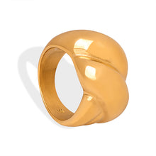 316L Stainless Steel 18K PVD Gold Twisted Texture Ring made with 316L stainless steel and 18K PVD gold finish for wholesale jewelry buyers - image 6