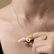 316L Stainless Steel Two-Tone 18K Gold Plated Handcuff Collarbone Necklace - Image 8