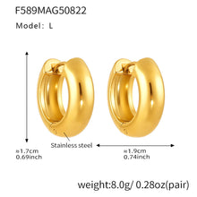 316L Stainless Steel Two-Tone Geometric Hollow Earrings - Image 6