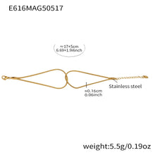 316L Stainless Steel Two-Tone Knot Snake Chain Bracelet - Image 5