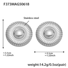 316L Stainless Steel Two-Tone Minimalist Circle Stud Earrings - Image 6