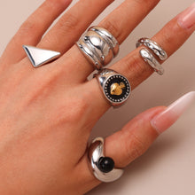 316L Stainless Steel Two-Tone Tarnish-Free Statement Ring - Image 14