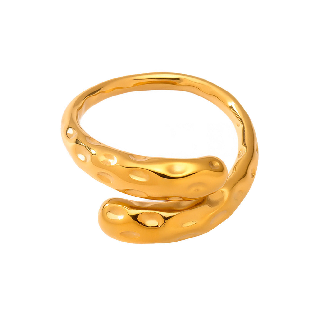 316L Stainless Steel Two-Tone Tarnish-Free Statement Ring - Image 16