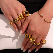 316L Stainless Steel Two-Tone Tarnish-Free Statement Ring - Image 19