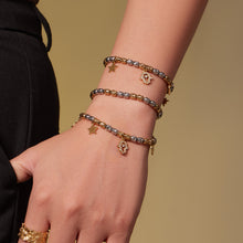 316L Stainless Steel Two-tone Zircon Star & Heart Charm Chain - Image 4