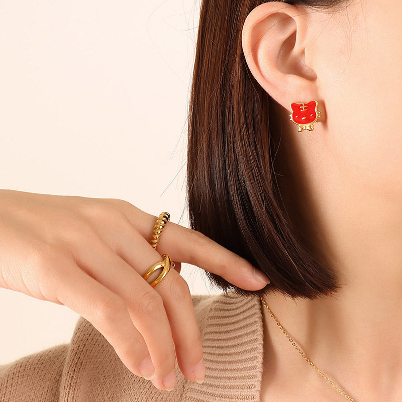 316L Stainless Steel Unique Year of the Tiger Zodiac Charm Jewelry Set - Image 5