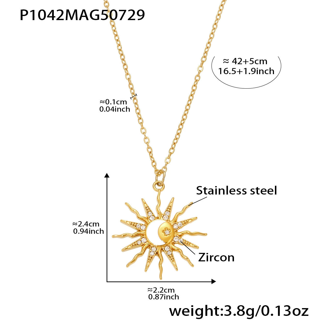 316L Stainless Steel Vacation-Inspired Charm Necklace - Image 8