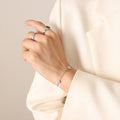 Horizontal Heart Bracelet / Steel