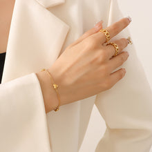 316L Stainless Steel Versatile Sweet Style Heart Necklace & Bracelet Set - Image 2