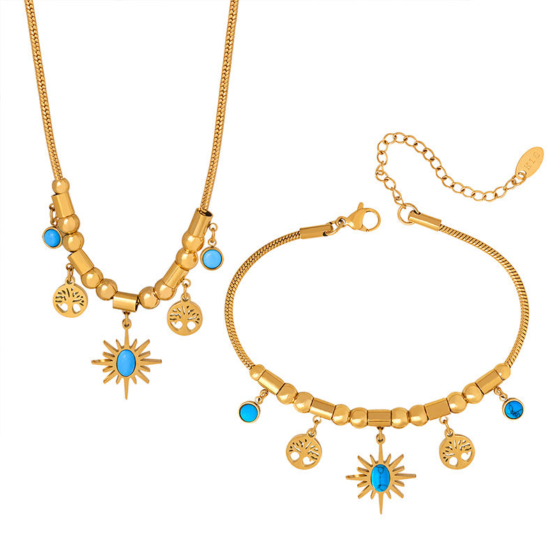 316L Stainless Steel Versatile Vintage Tassel Jewelry Set - Image 1