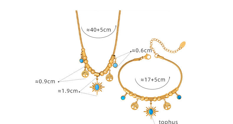 316L Stainless Steel Versatile Vintage Tassel Jewelry Set - Image 5