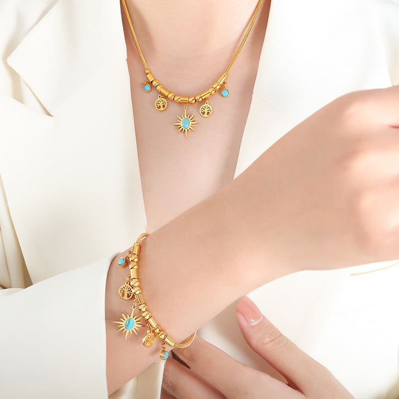 316L Stainless Steel Versatile Vintage Tassel Jewelry Set - Image 6