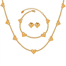 316L Stainless Steel Versatile Zircon-Inlaid Heart Jewelry Collection - Image 9