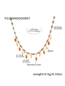 316L Stainless Steel Vibrant Drip Enamel Evil Eye Necklace - Image 12