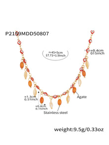 316L Stainless Steel Vibrant Drip Enamel Evil Eye Necklace - Image 16