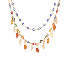 316L Stainless Steel Vibrant Drip Enamel Evil Eye Necklace - Image 6