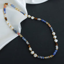316L Stainless Steel Vintage Baroque Freshwater Pearl & Natural Stone Abacus Beaded Necklace - Image 4