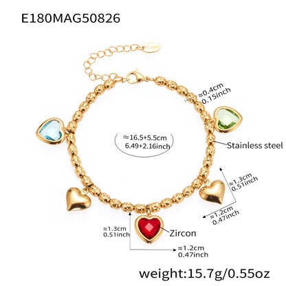 316L Stainless Steel Vintage Bell & Flower Charm Bracelet - Image 9
