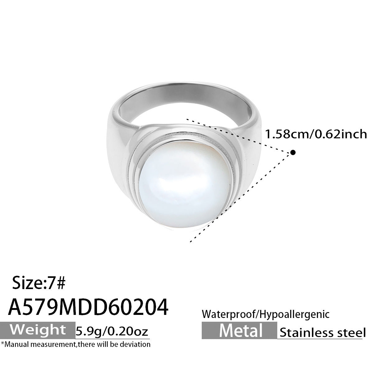 316L Stainless Steel Vintage Checkerboard Enamel Open Ring - Image 17