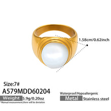 316L Stainless Steel Vintage Checkerboard Enamel Open Ring - Image 6