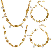 316L Stainless Steel Vintage Cuban Chain Tassel Necklace & Bracelet - Image 8