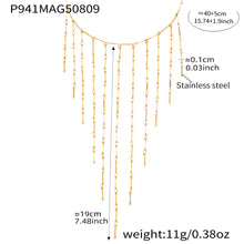 316L Stainless Steel Vintage Freshwater Pearl Tassel Collarbone Necklace - Image 10