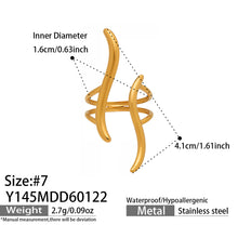 316L Stainless Steel Vintage Geometric Open Index Finger Ring Set - Image 14