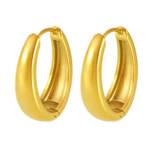 316L Stainless Steel Vintage Geometric Oval Hoop Earrings - Image 10