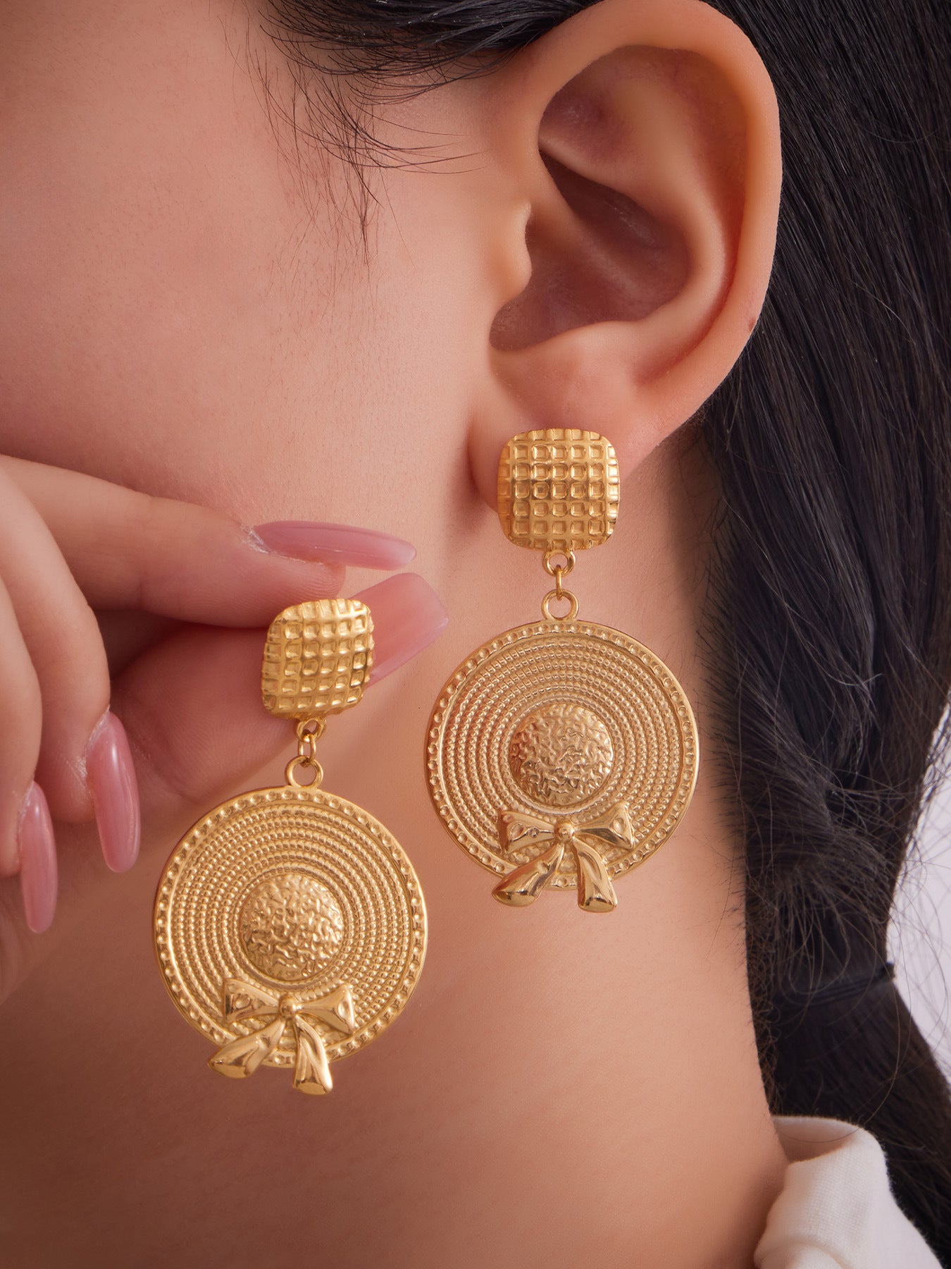 316L Stainless Steel Vintage-Inspired Tassel & Chain Earrings - Image 1