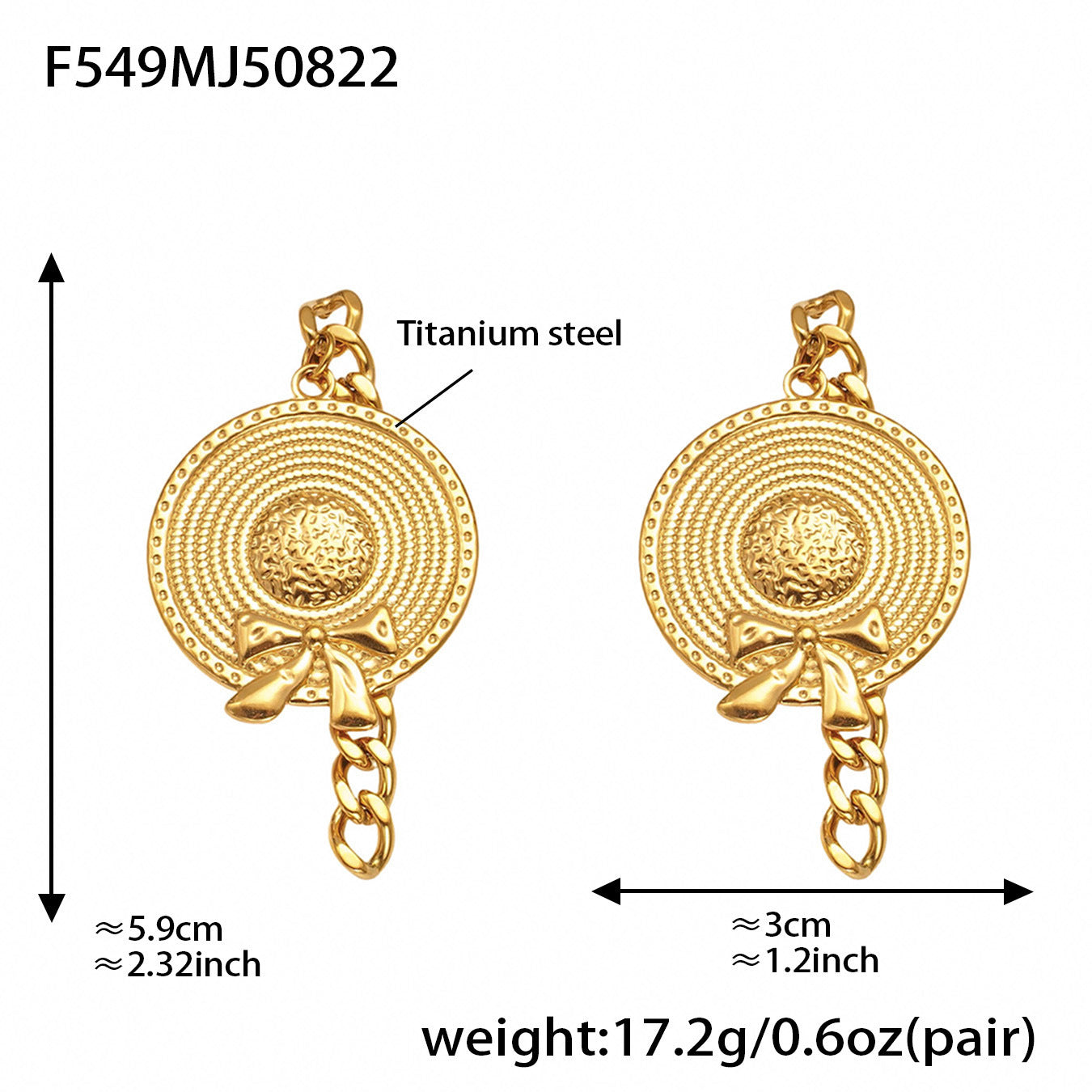 316L Stainless Steel Vintage-Inspired Tassel & Chain Earrings - Image 11
