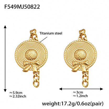316L Stainless Steel Vintage-Inspired Tassel & Chain Earrings - Image 11