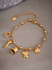 316L Stainless Steel Vintage Multi-Charm Heart & Star Bracelet Set - Image 6