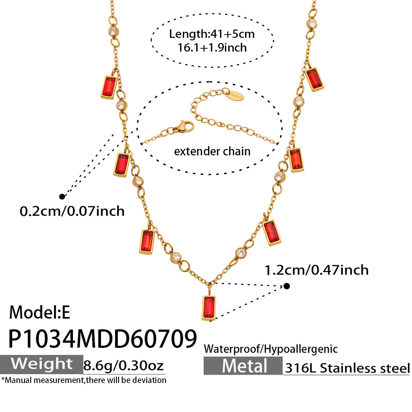 316L Stainless Steel 18K PVD Gold Water Droplet Pendant Necklace made with 316L stainless steel and 18K PVD gold finish for wholesale jewelry buyers - image 9
