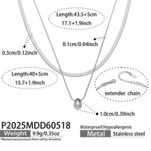 316L Stainless Steel 18K PVD Gold Waterdrop Necklace made with 316L stainless steel and 18K PVD gold finish for wholesale jewelry buyers - image 16