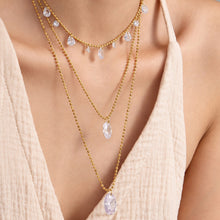 316L Stainless Steel 18K PVD Gold Waterdrop Zircon Pendant Necklace made with 316L stainless steel and 18K PVD gold finish for wholesale jewelry buyers - image 3