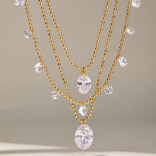 316L Stainless Steel 18K PVD Gold Waterdrop Zircon Pendant Necklace made with 316L stainless steel and 18K PVD gold finish for wholesale jewelry buyers - image 6