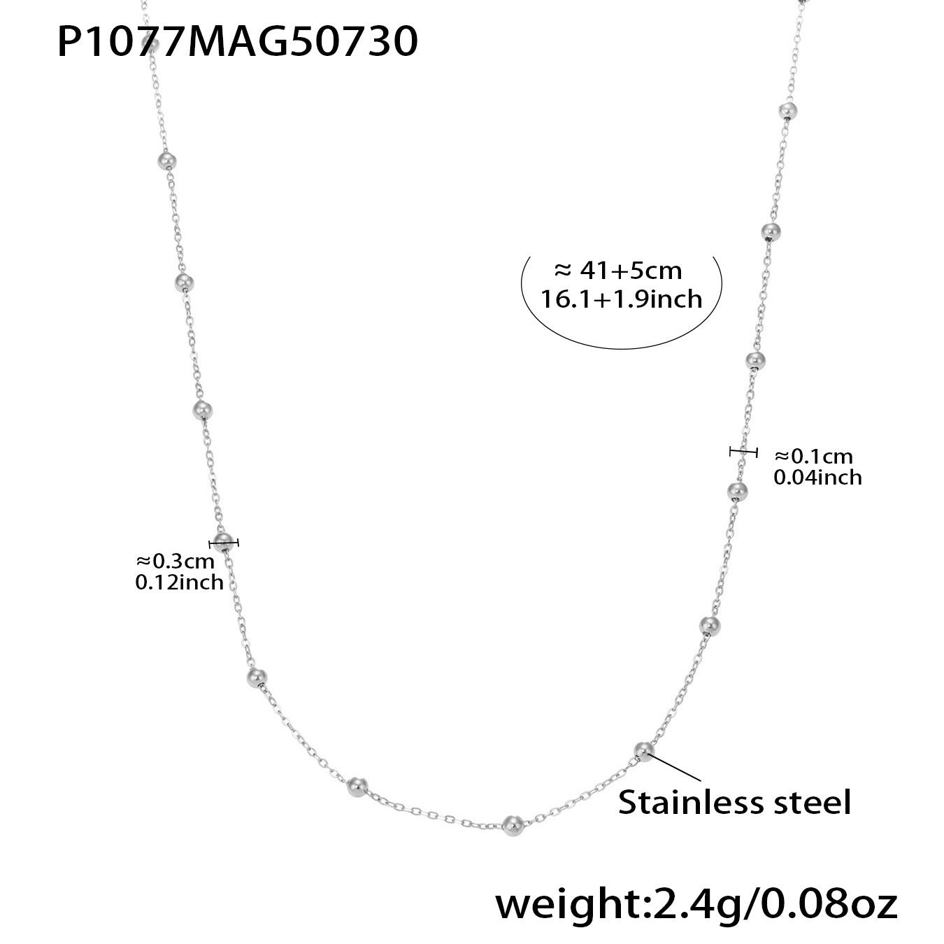 316L Stainless Steel Whale Tail & Arrow Heart DIY Collarbone Necklace - Image 12