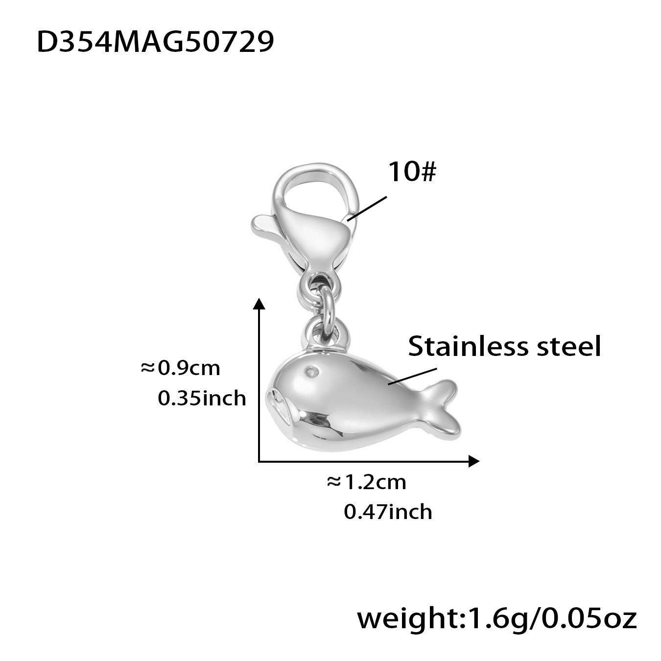 316L Stainless Steel Whale Tail & Arrow Heart DIY Collarbone Necklace - Image 17