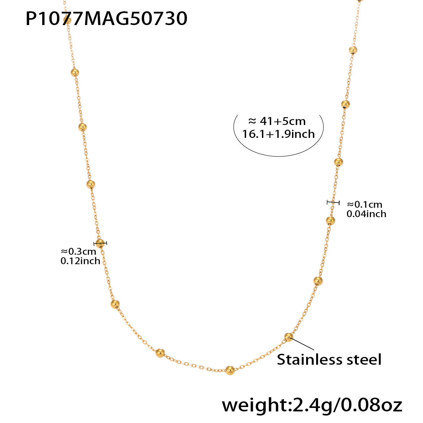 316L Stainless Steel Whale Tail & Arrow Heart DIY Collarbone Necklace - Image 3