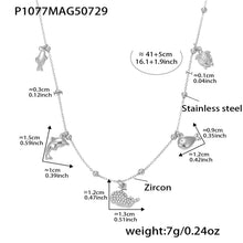 316L Stainless Steel Whale Tail & Arrow Heart DIY Collarbone Necklace - Image 4