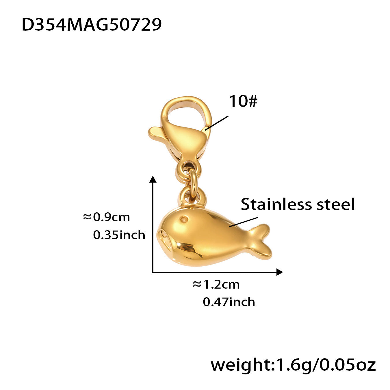 316L Stainless Steel Whale Tail & Arrow Heart DIY Collarbone Necklace - Image 8