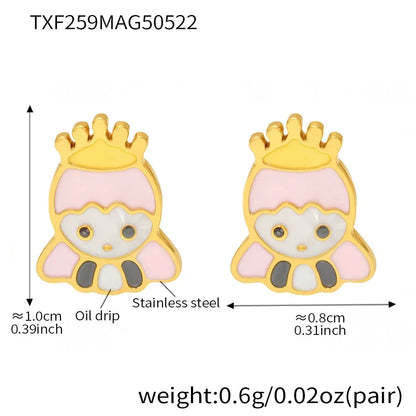 316L Stainless Steel Whimsical Enamel Princess Jewelry - Image 9